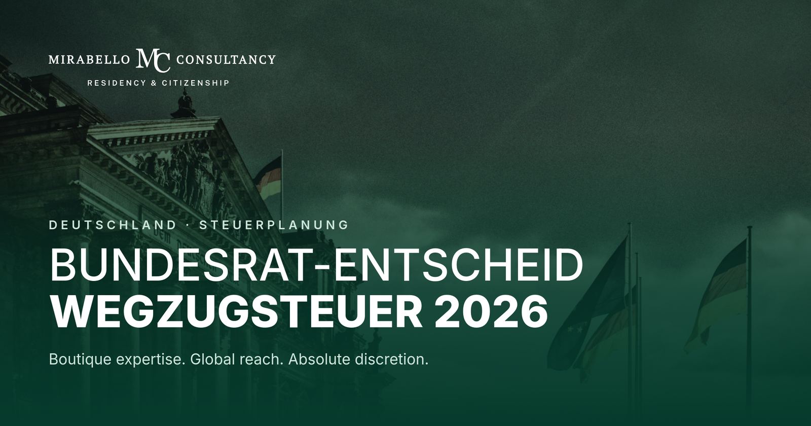 Bundesrat 8. Mai 2026: Was wirklich entschieden wurde, und warum die Wegzugsbesteuerung 2026 unverändert bleibt