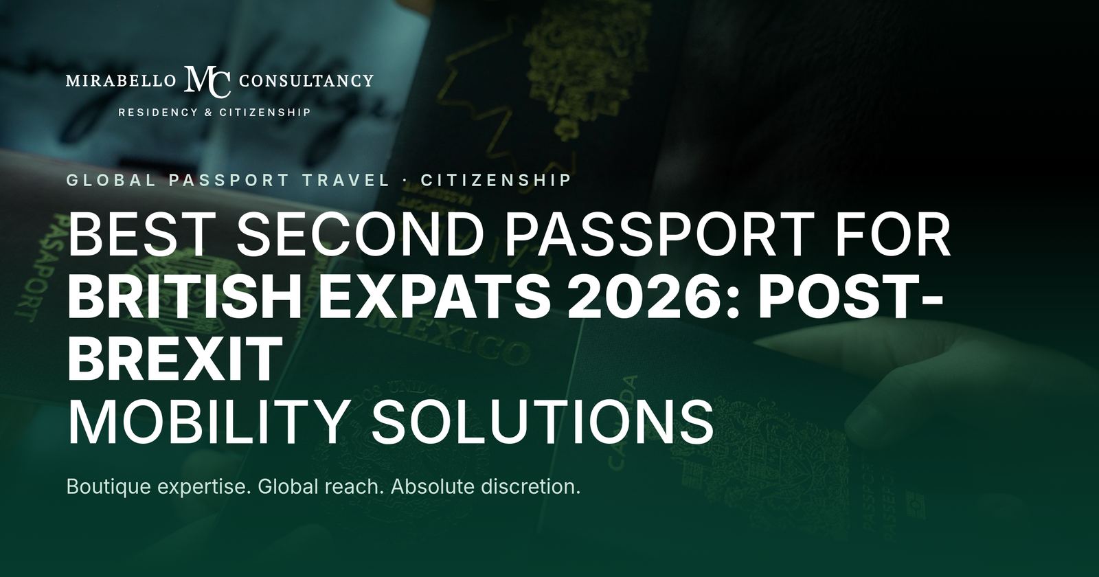 Best Second Passport for British Expats 2026: Post-Brexit Mobility Solutions