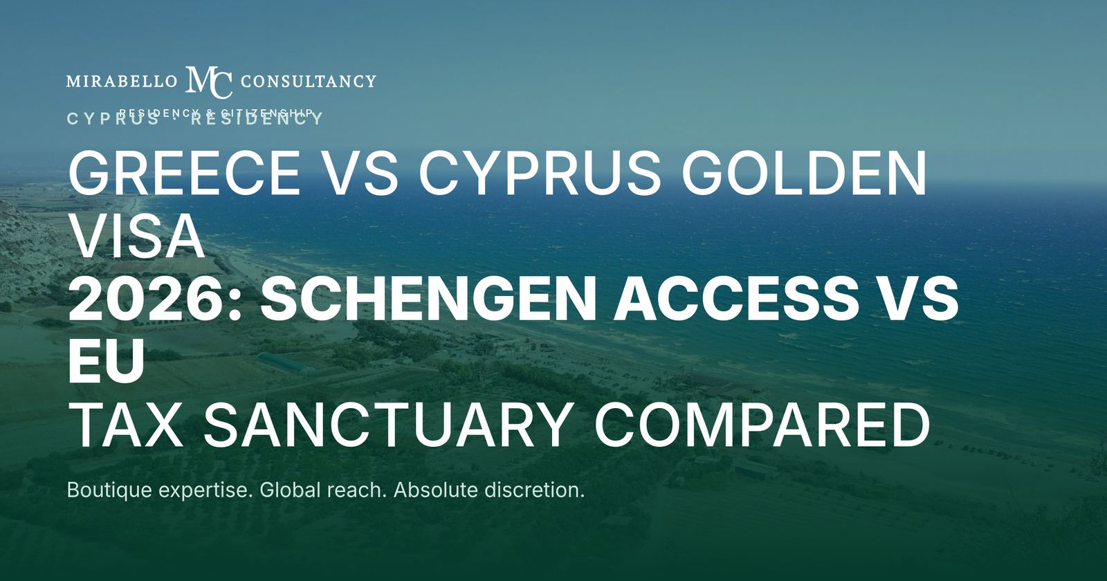 Greece vs Cyprus Golden Visa 2026: Schengen Access vs EU Tax Sanctuary Compared