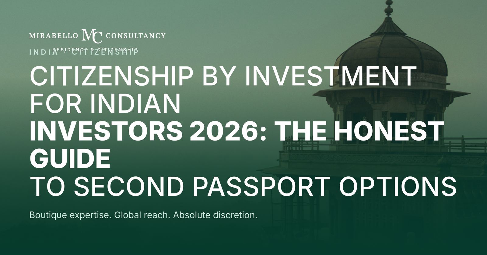 Citizenship by Investment for Indian Investors 2026: The Honest Guide to Second Passport Options