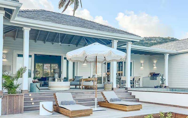 Beachfront villas
