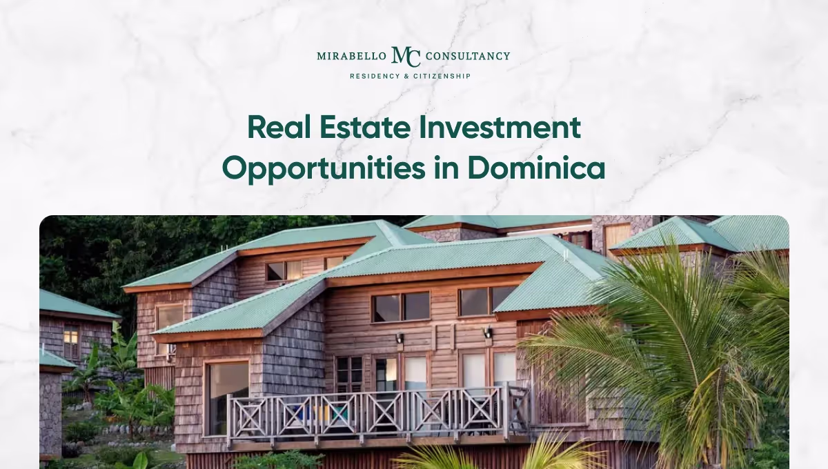 Ciudadanía de Dominica por Inversión Inmobiliaria en 2026