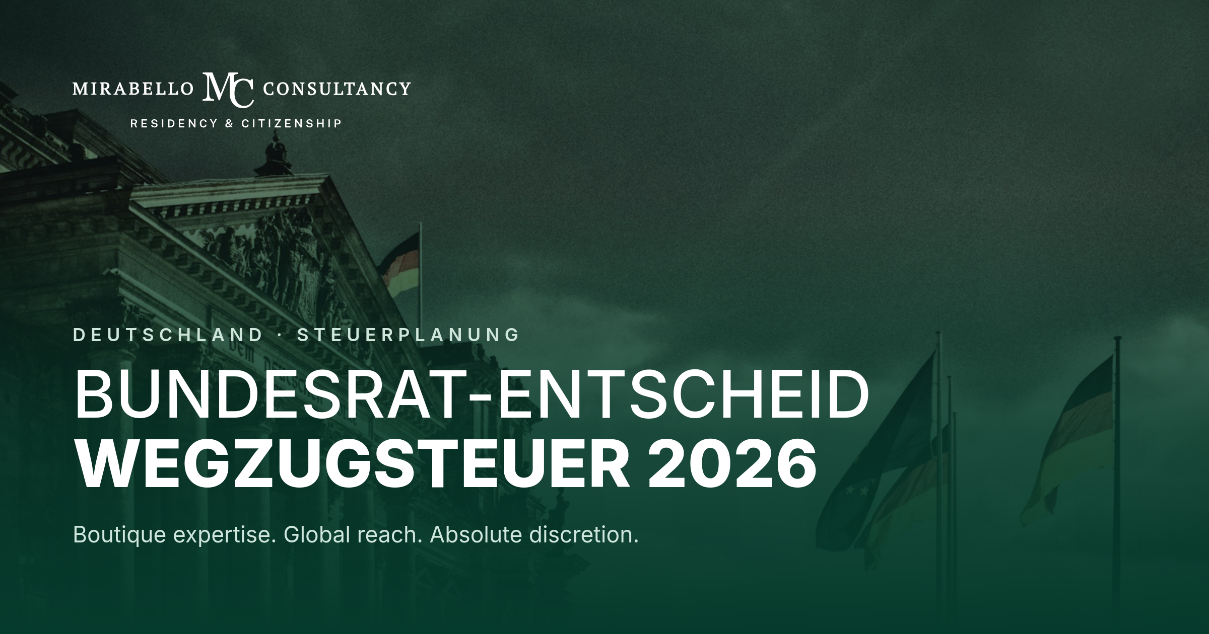 Bundesrat 8 May 2026: What Was Actually Decided, and Why the German Exit Tax Stays Unchanged in 2026