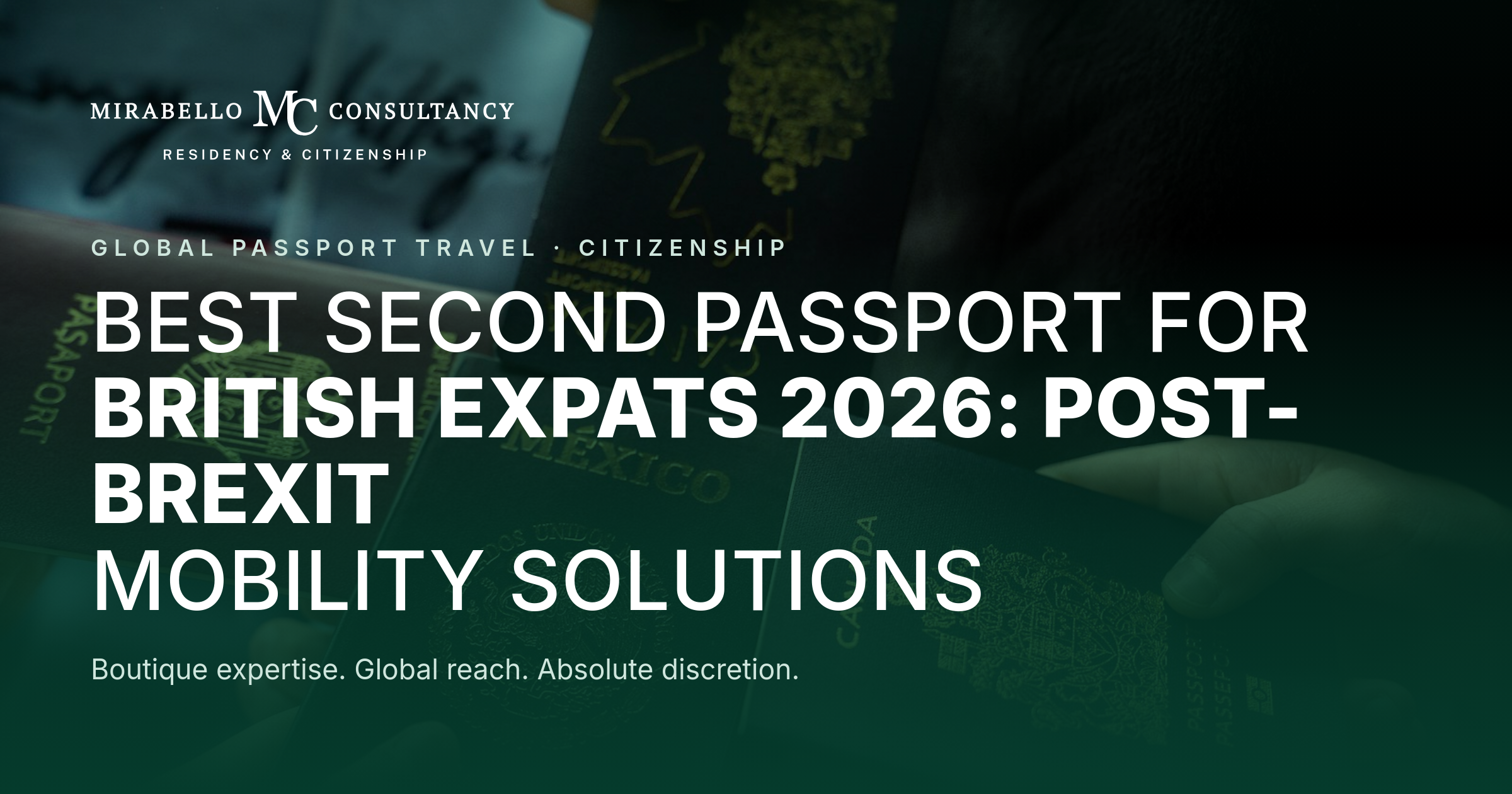 Best Second Passport for British Expats 2026: Post-Brexit Mobility Solutions