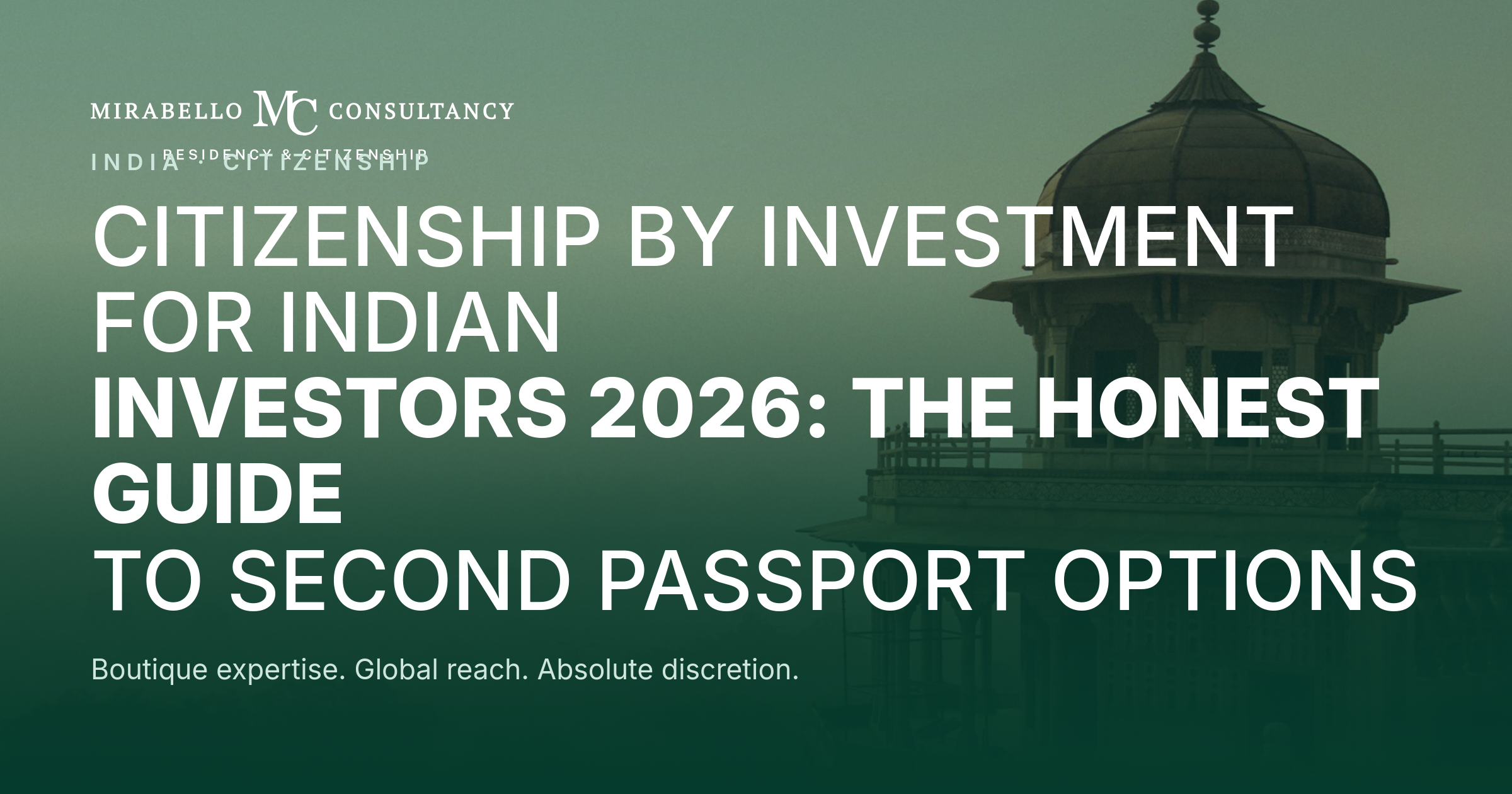 Citizenship by Investment for Indian Investors 2026: The Honest Guide to Second Passport Options