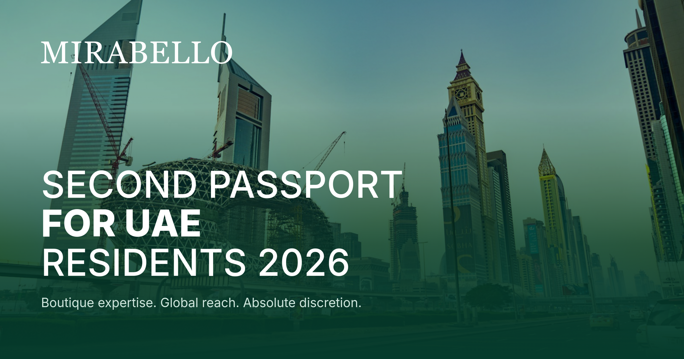 Second Passport for UAE Residents 2026: Best Citizenship by Investment Programmes for Golden Visa Holders