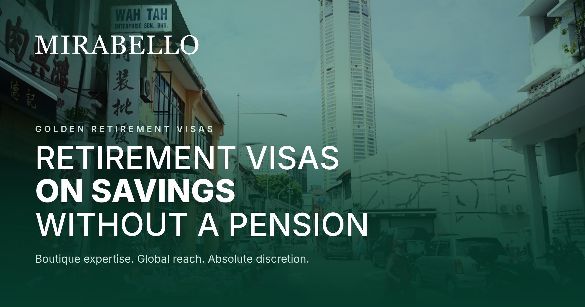 Retirement Visa Without a Pension: Which Routes Accept Savings in 2026?