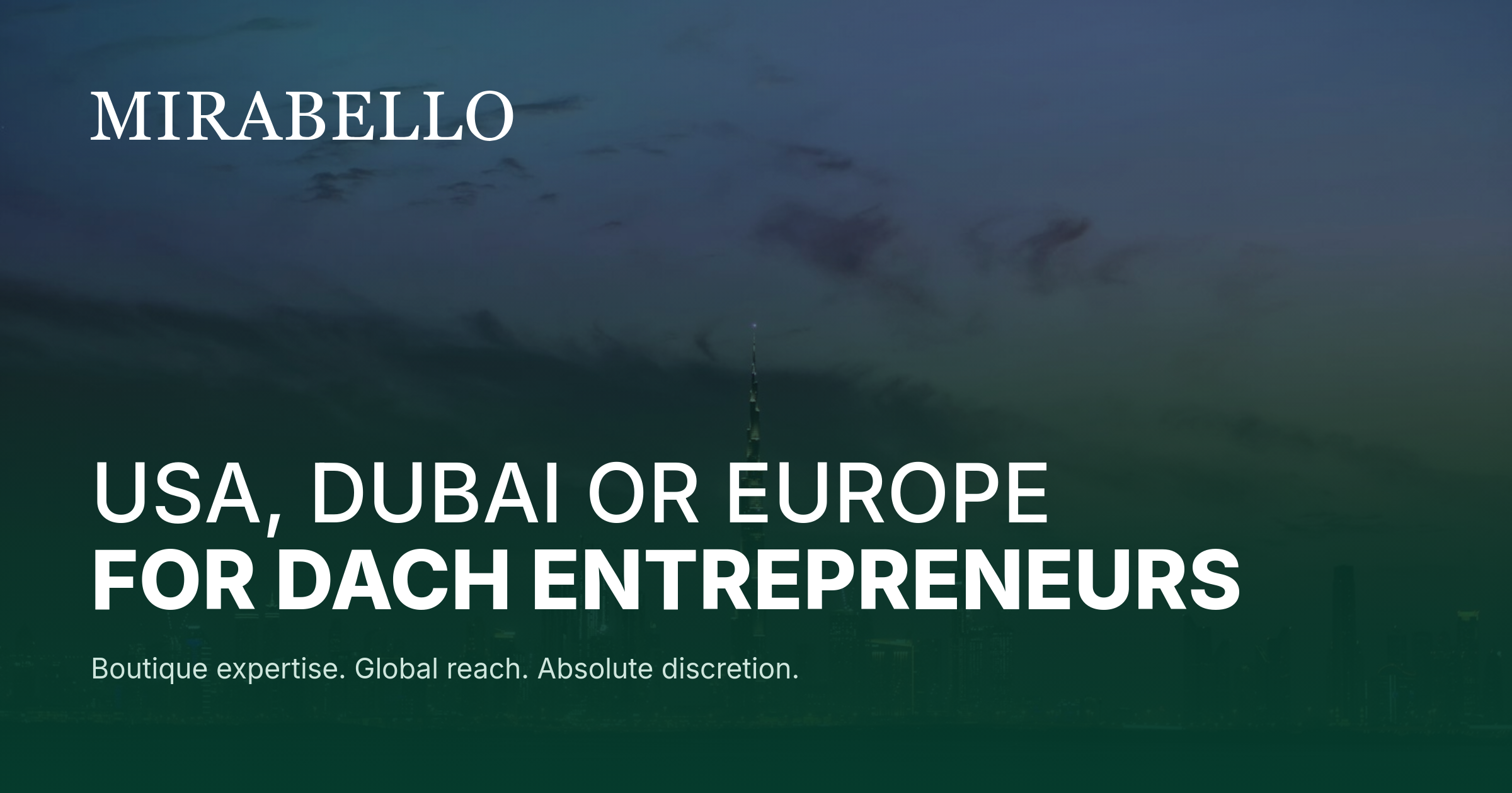 USA vs Dubai vs Europe for German, Austrian and Swiss Entrepreneurs in 2026