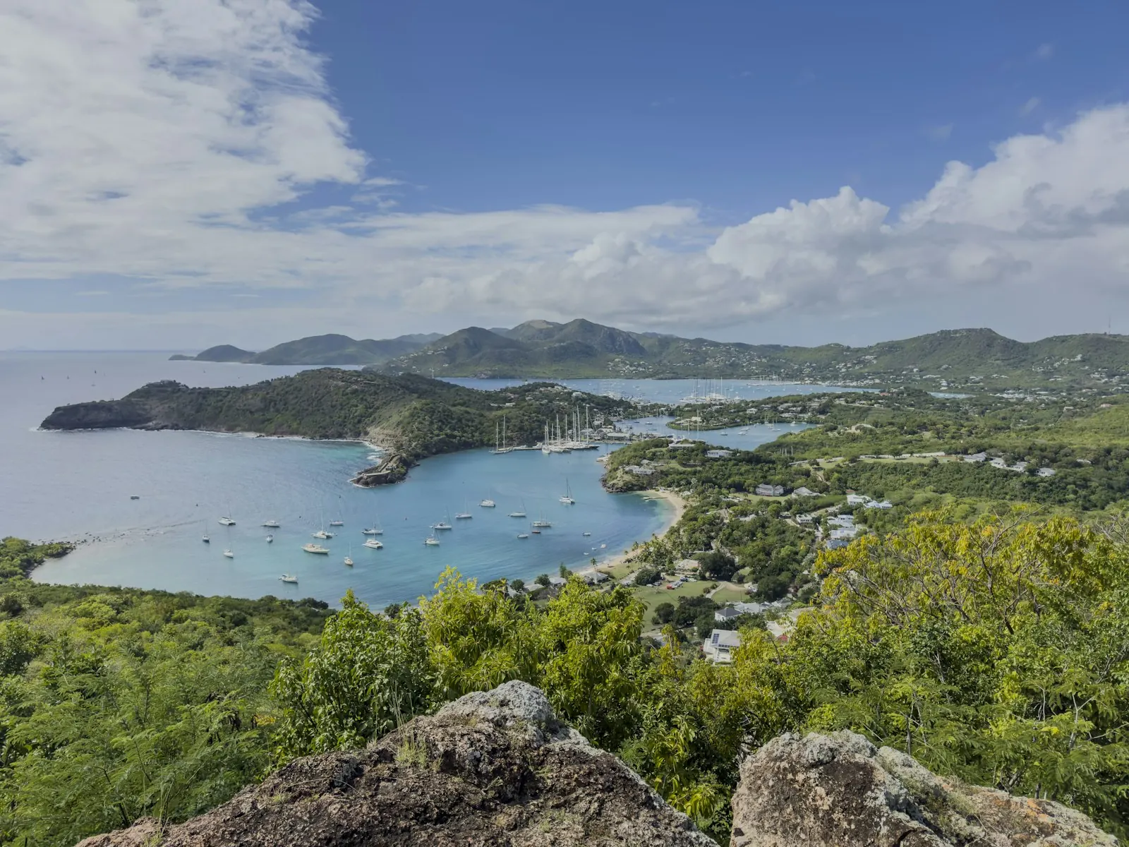 English Harbour and Falmouth Harbour from Shirley Heights, Antigua: Antigua and Barbuda citizenship by investment