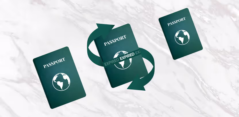 2 passaporti uno accanto all'altro